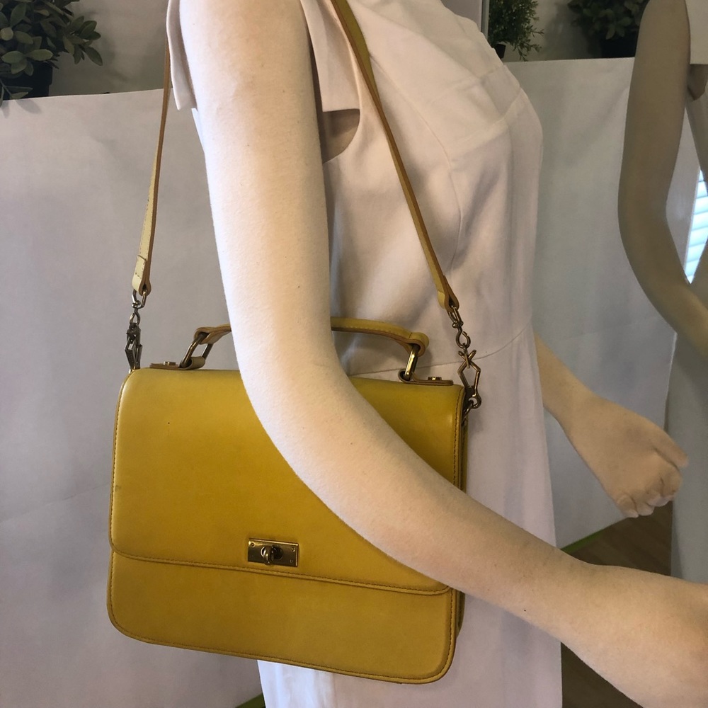 J Crew Yellow leather purse